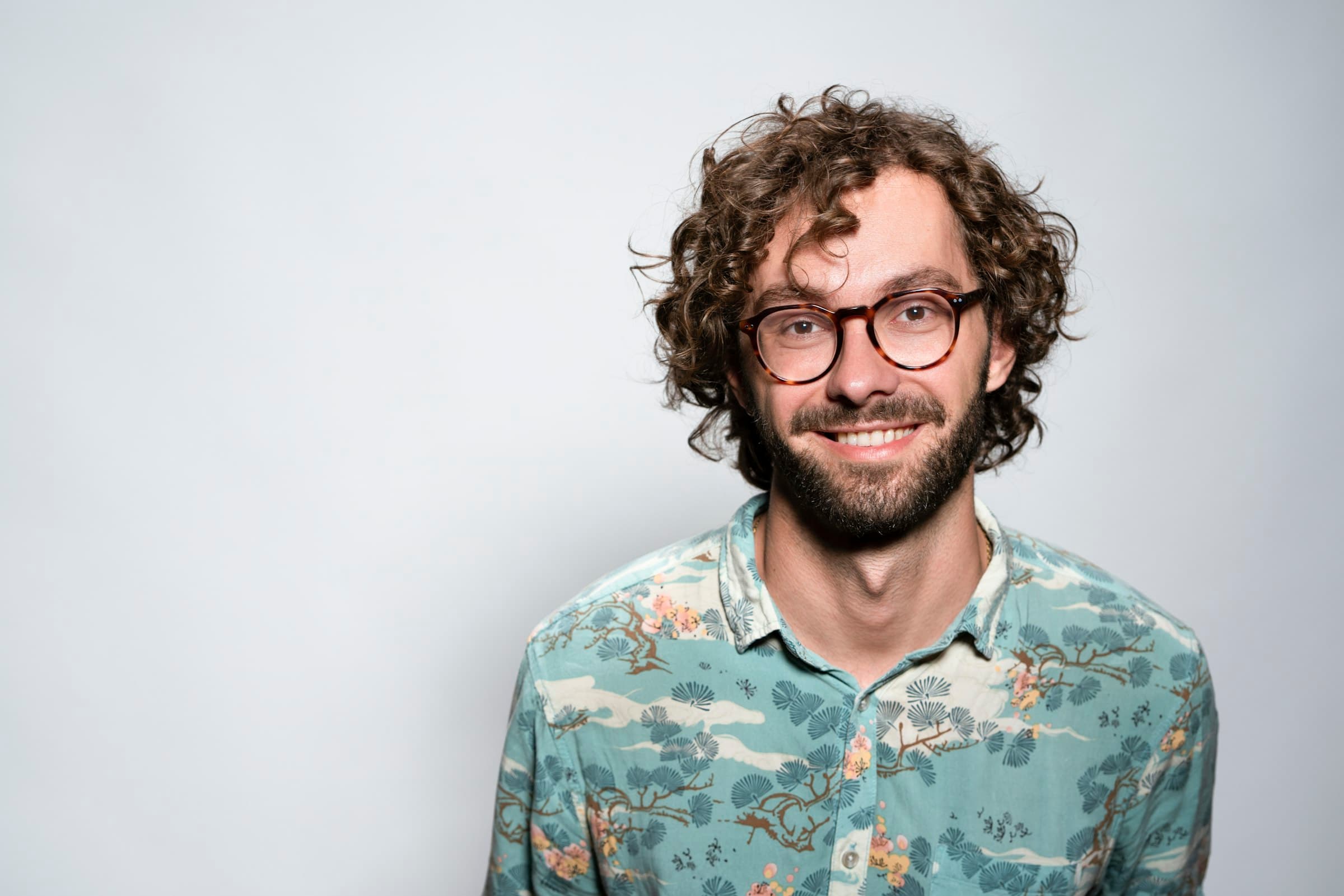 Portrait of the chief product officer in a navy jacket